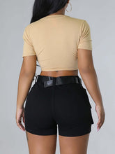 Double-Cross Tied-Front Tee Ins Street